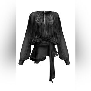 MISS ROSIER EUGÉNIE FULLY-PLEATED RUFFLED MINI DRESS